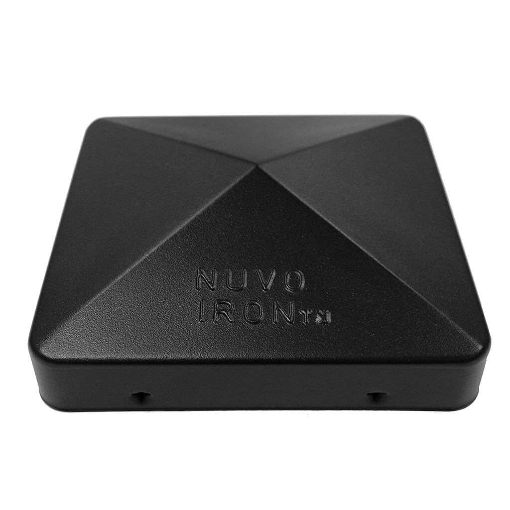 Nuvo Iron PCP12BLK 5-1/2 in. x 5-1/2 in. Black Aluminum Wooden Fence and Gate Easy Cap Pyramid Post Cap