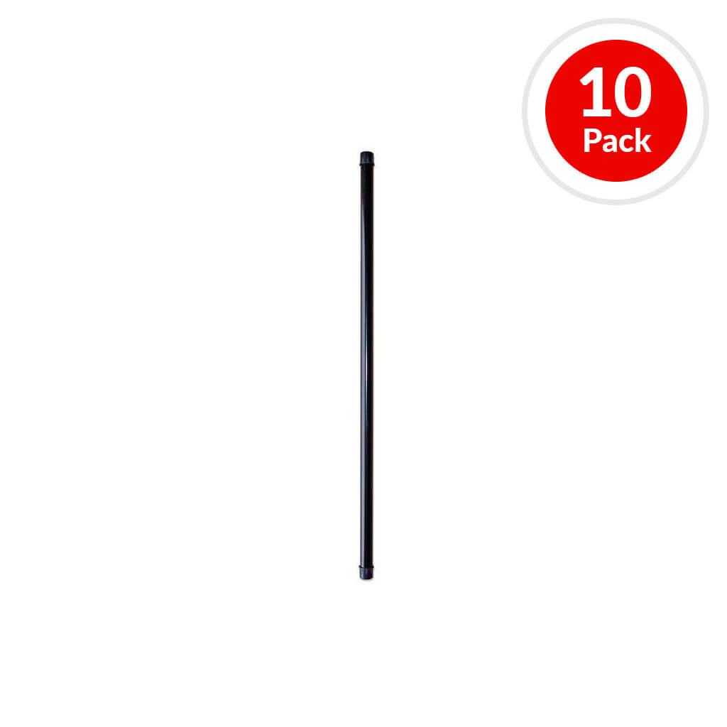 Nuvo Iron RDPS26 26 in. x 3/4 in. Round Black Metal Tube Baluster (10-Pack)