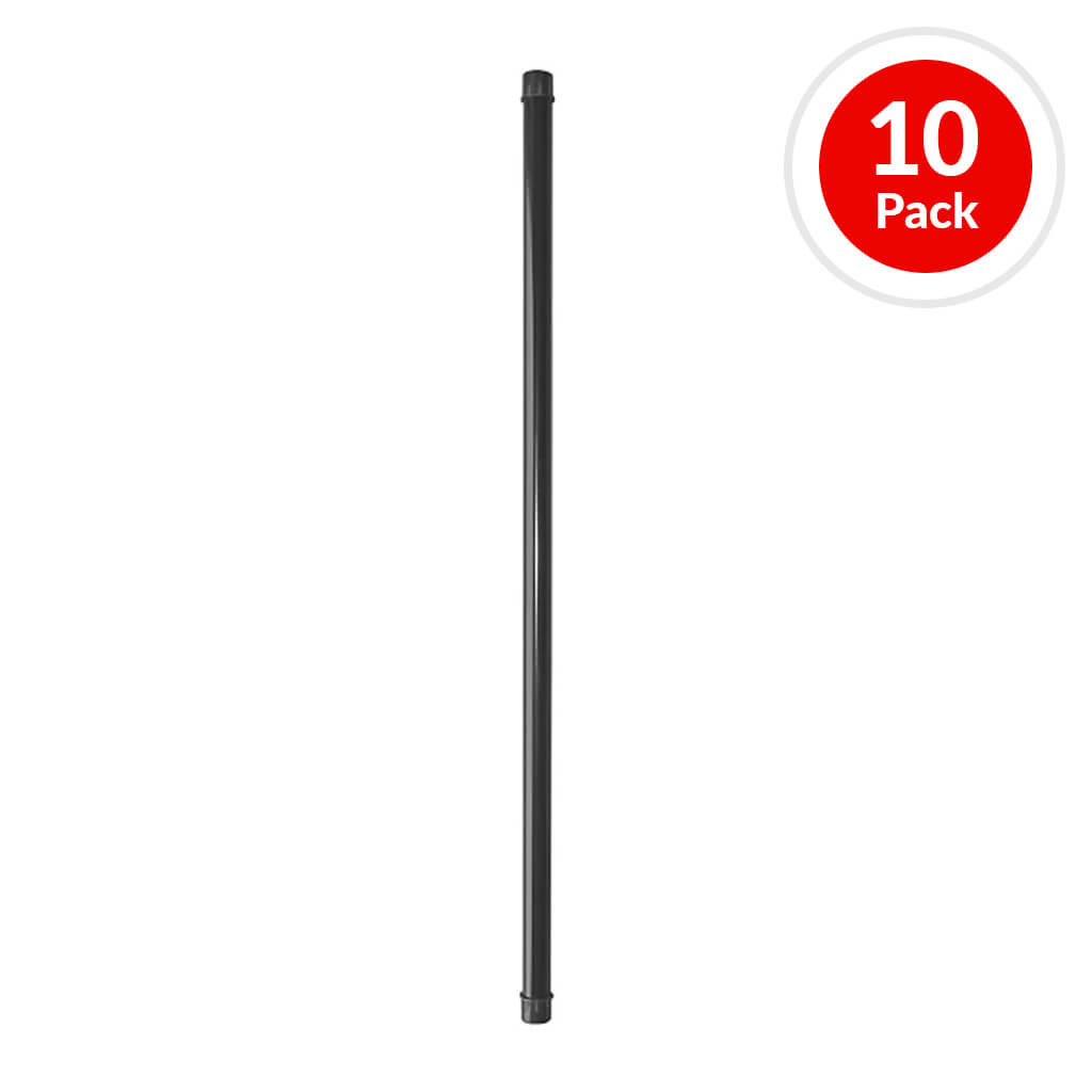 Nuvo Iron RDPS32 32 in. x 3/4 in. Round Black Metal Tube Baluster (10-Pack)