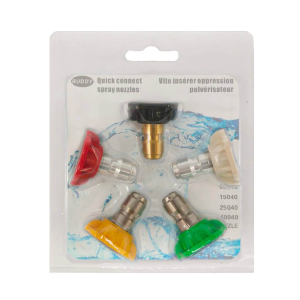 BUDDY 83040 Pressure Washer Quick Connect Nozzle Set (5-Piece)