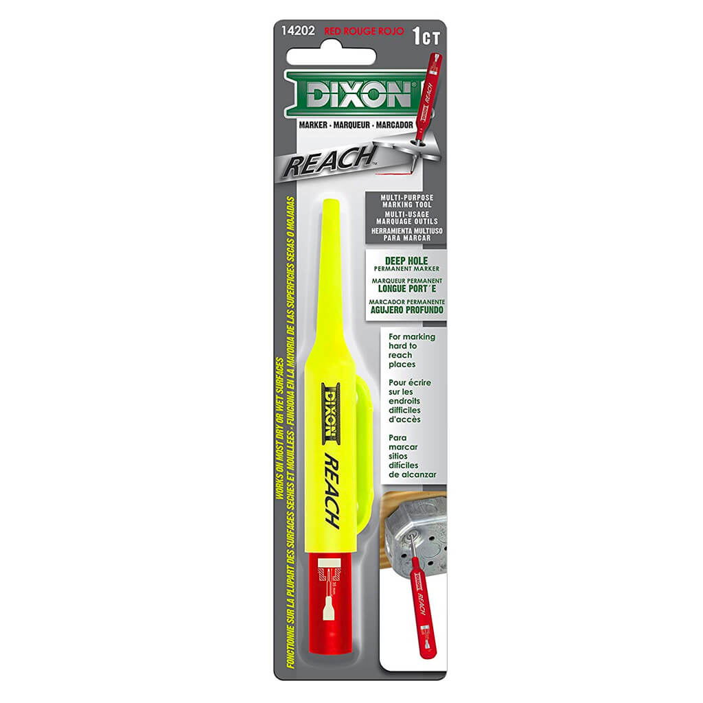 DIXON 14202 Red REACH Deep Hole Long Neck Permanent Marker