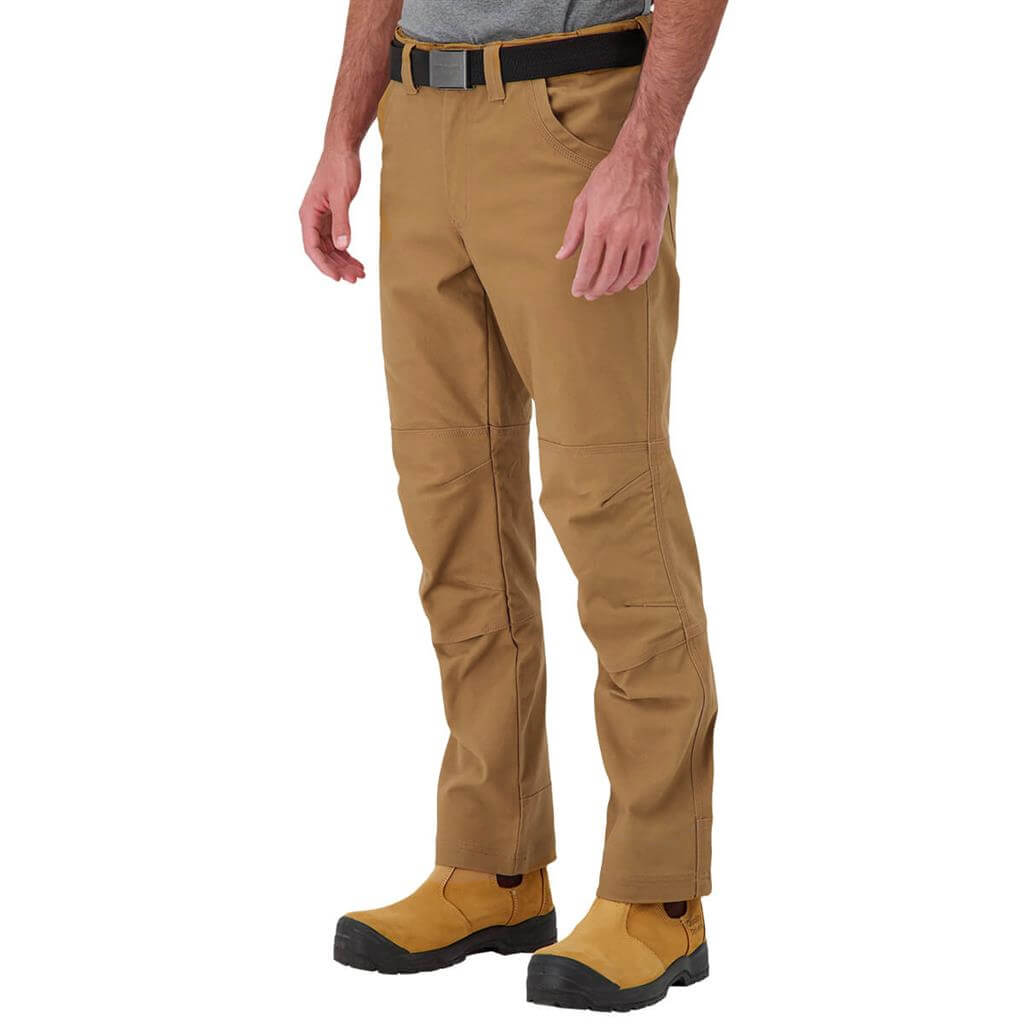 DuraDrive Men's EASY RIDER Khaki Relaxed Fit Water Repellent Brush Duck Cotton Work Pants