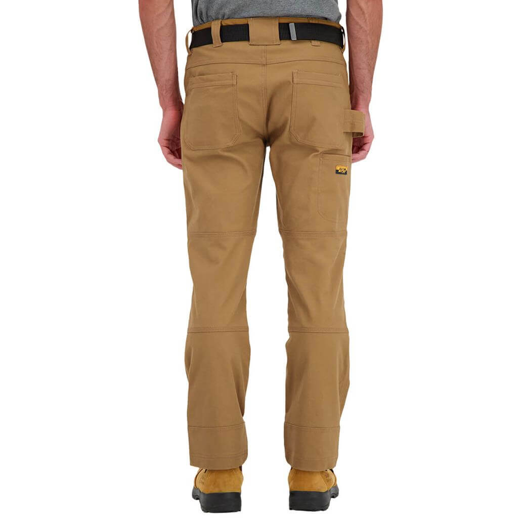 DuraDrive Men's EASY RIDER Khaki Relaxed Fit Water Repellent Brush Duck Cotton Work Pants