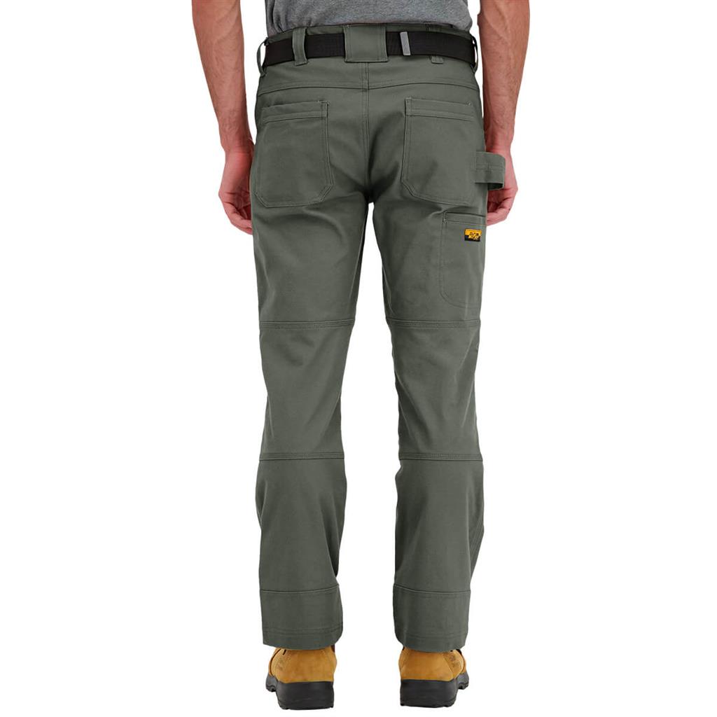 DuraDrive Men's EASY RIDER Moss Green Relaxed Fit Water Repellent Brush Duck Cotton Work Pants