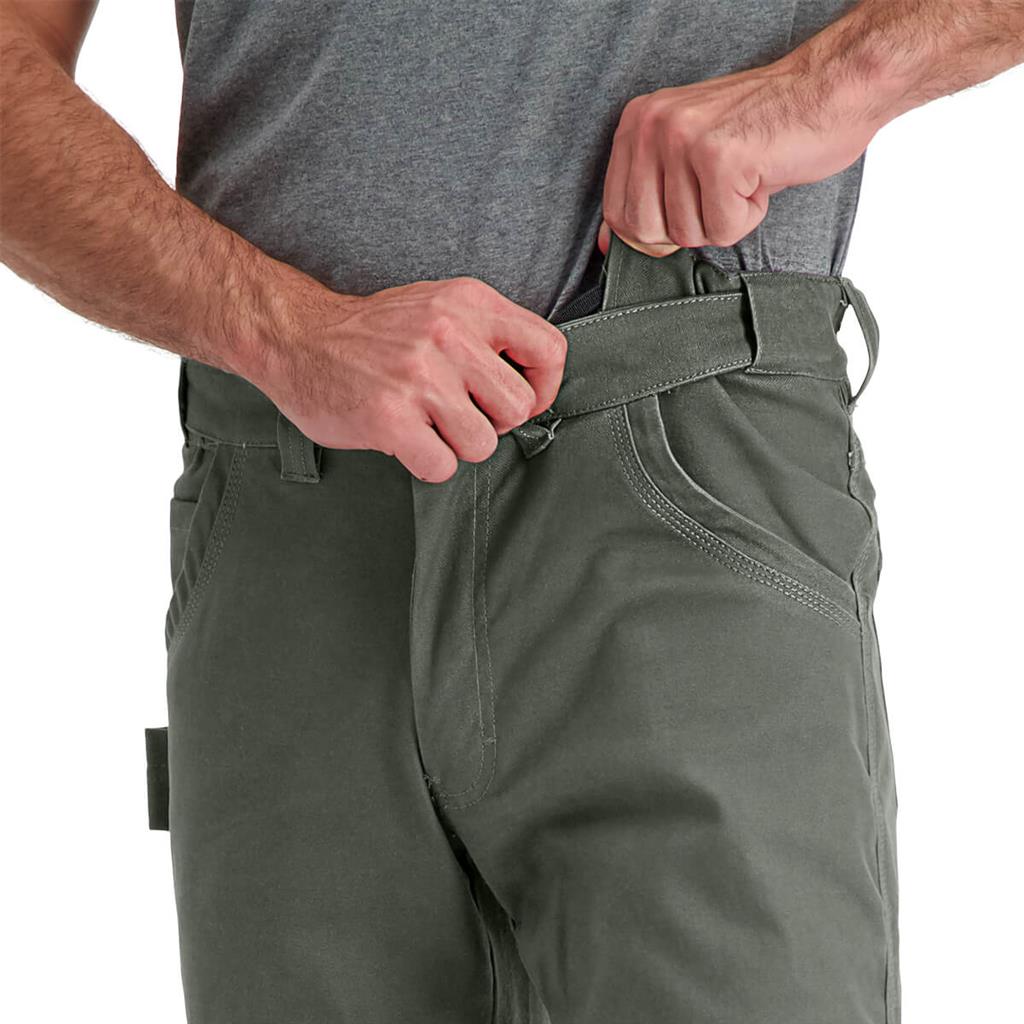 DuraDrive Men's EASY RIDER Moss Green Relaxed Fit Water Repellent Brush Duck Cotton Work Pants