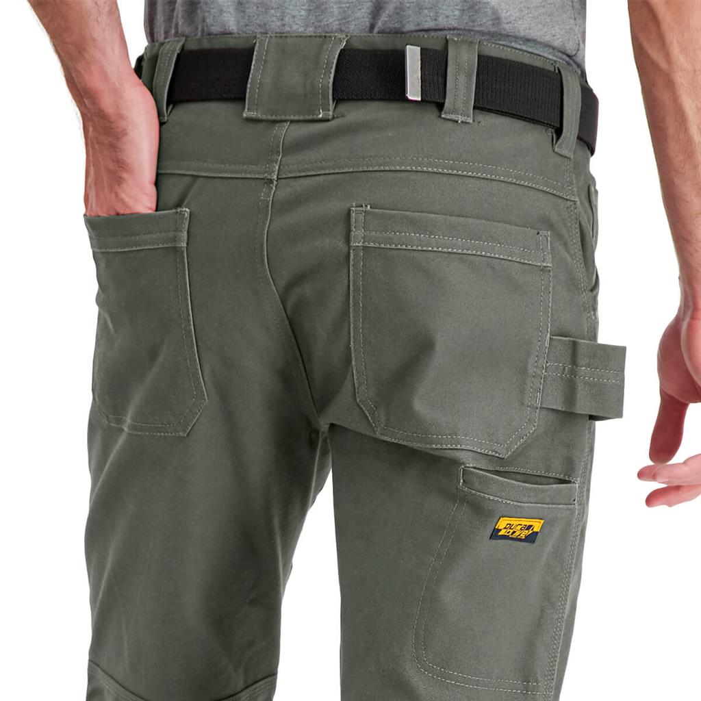DuraDrive Men's EASY RIDER Moss Green Relaxed Fit Water Repellent Brush Duck Cotton Work Pants