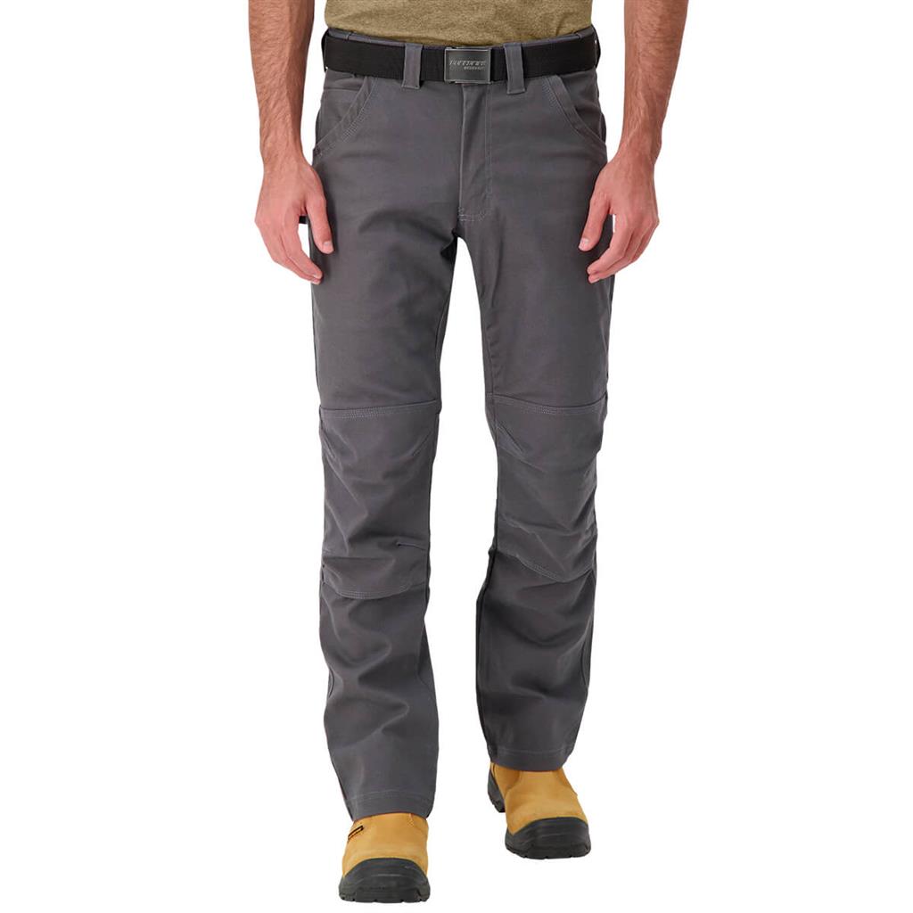 DuraDrive Men's EASY RIDER Grey Relaxed Fit Water Repellent Brush Duck Cotton Work Pants