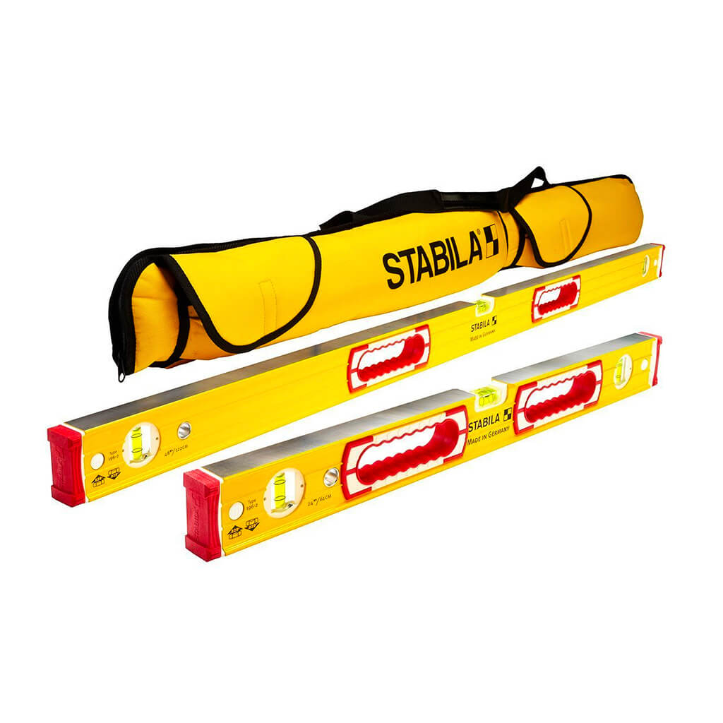 STABILA 48370 196 Series Classic 24 in. 48 in. and Torpedo Level Set