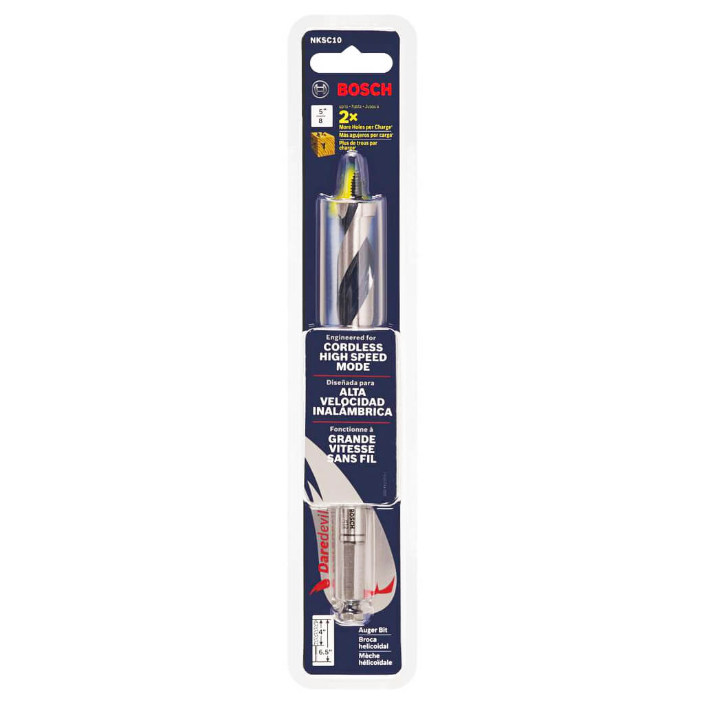 BOSCH NKSC10 5/8 in. x 4 in. x 6-1/2 in. DAREDEVIL Wood Auger Bit