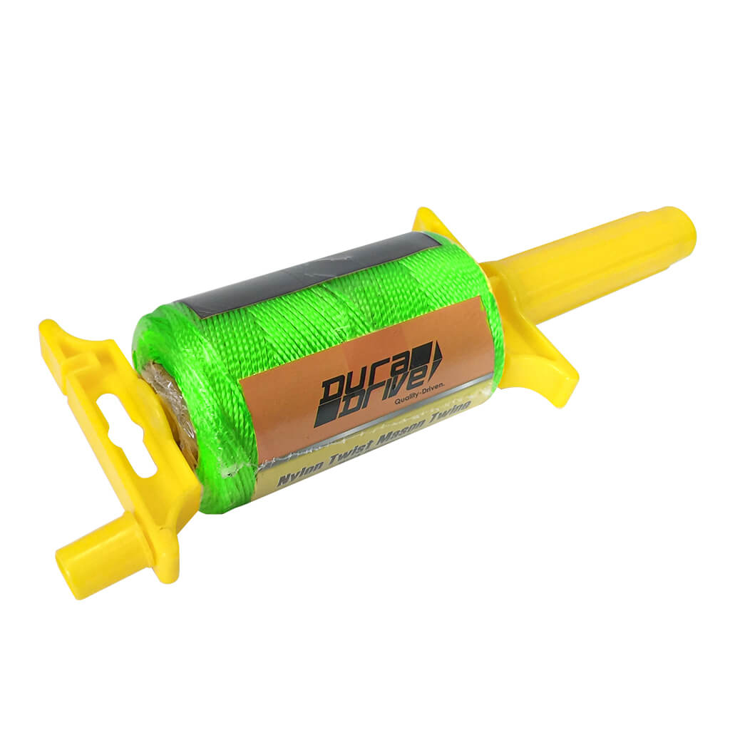 DuraDrive 500 ft. Bright Green Twisted Nylon Mason Line Twine with Line Reel