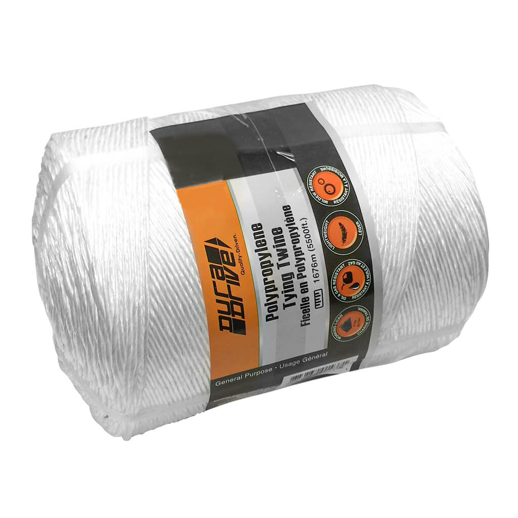 DuraDrive 5500 ft. White Polypropylene Utility Tying Twist Twine