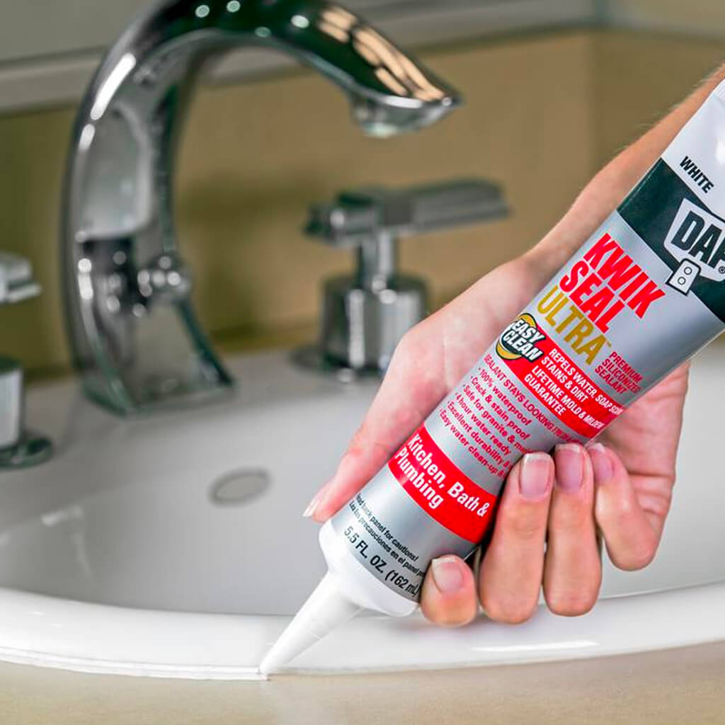 DAP 74823 162mL KWIK SEAL ULTRA White Kitchen, Bath and Plumbing Siliconized Sealant