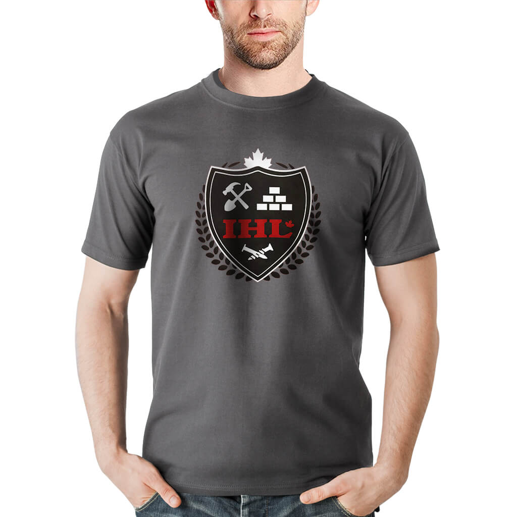 IHL Men's ELITE Grey Short Sleeve T-Shirt