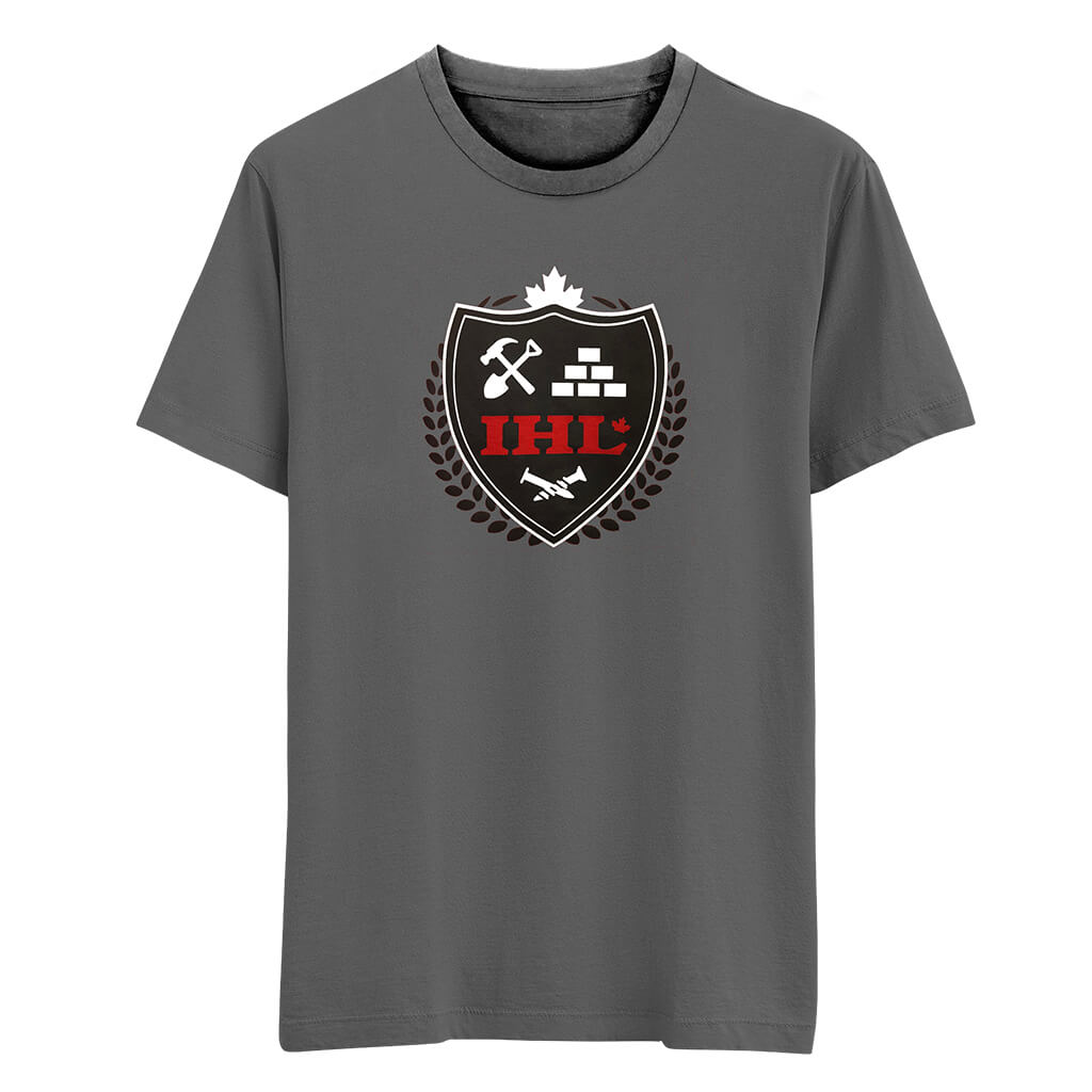 IHL Men's ELITE Grey Short Sleeve T-Shirt