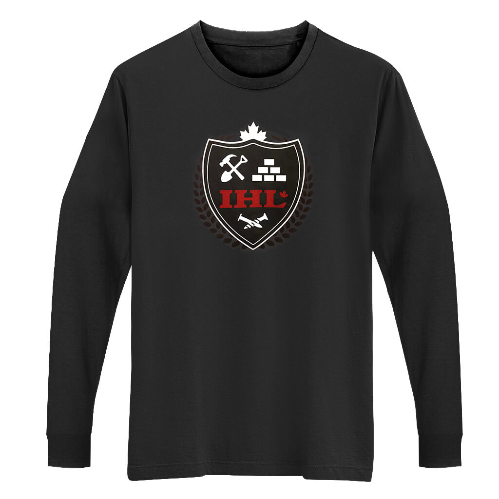 IHL L.SLEEVE COTTON T-SHIRT W/ELITE BADGE LOGO BK