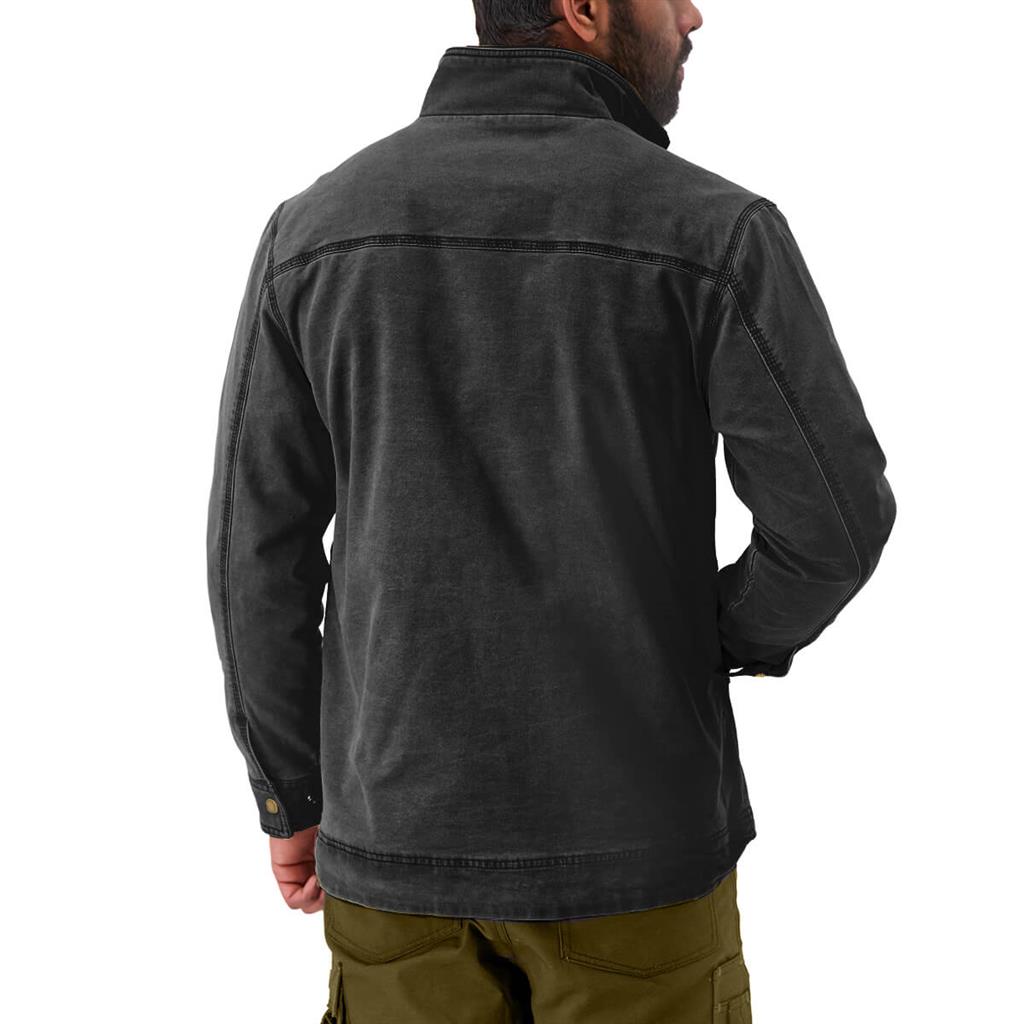 DuraDrive Men's SONI Black Vintage Lined Utility Jacket