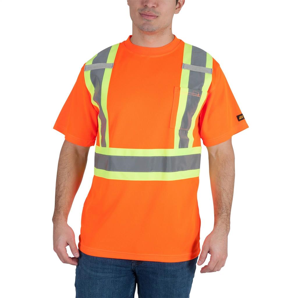 DuraDrive Men's Orange Hi-Vis Short Sleeve Cooling Safety T-Shirt