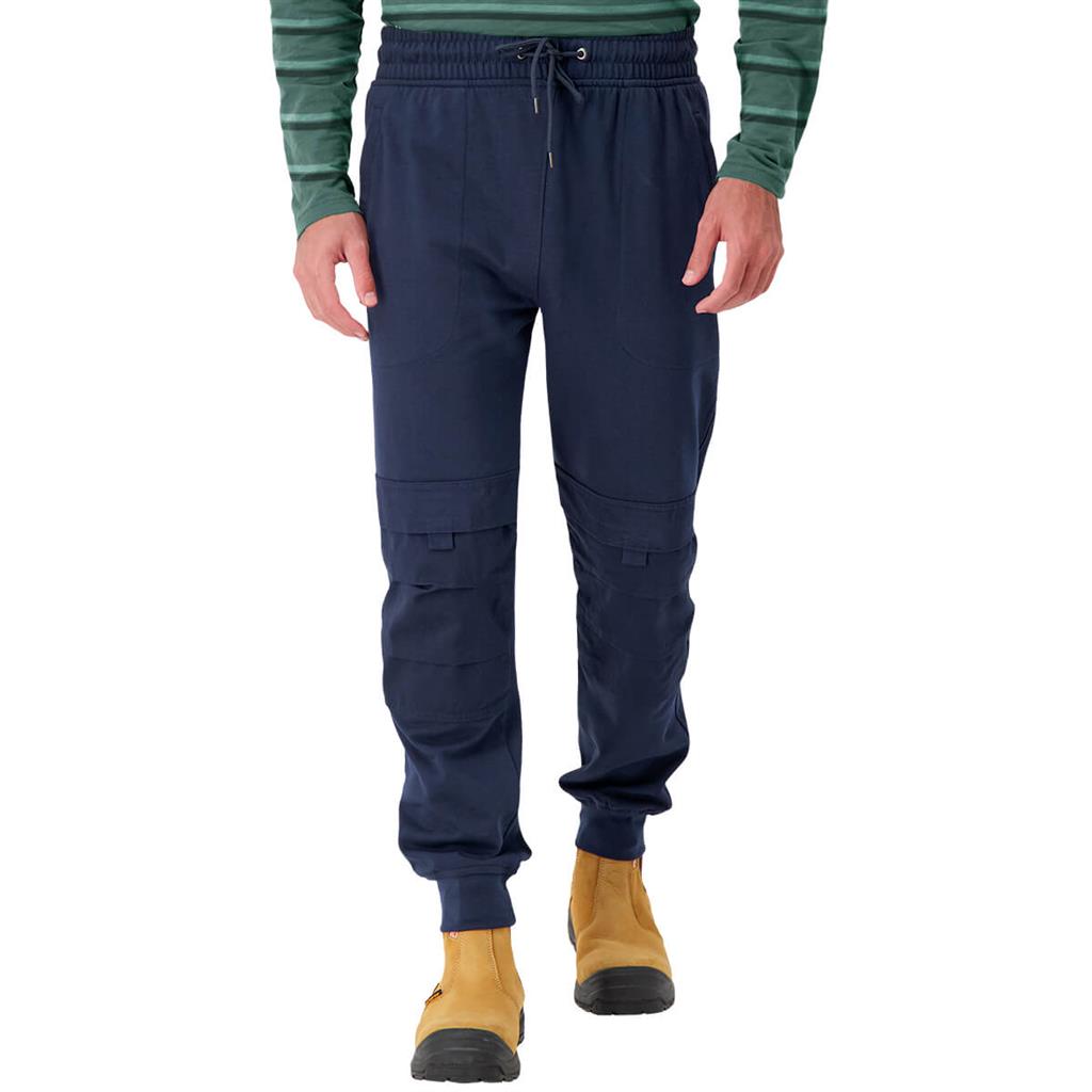 DuraDrive Men's VAGABOND Navy Jogger Work Pants with Knee-Pad Pockets