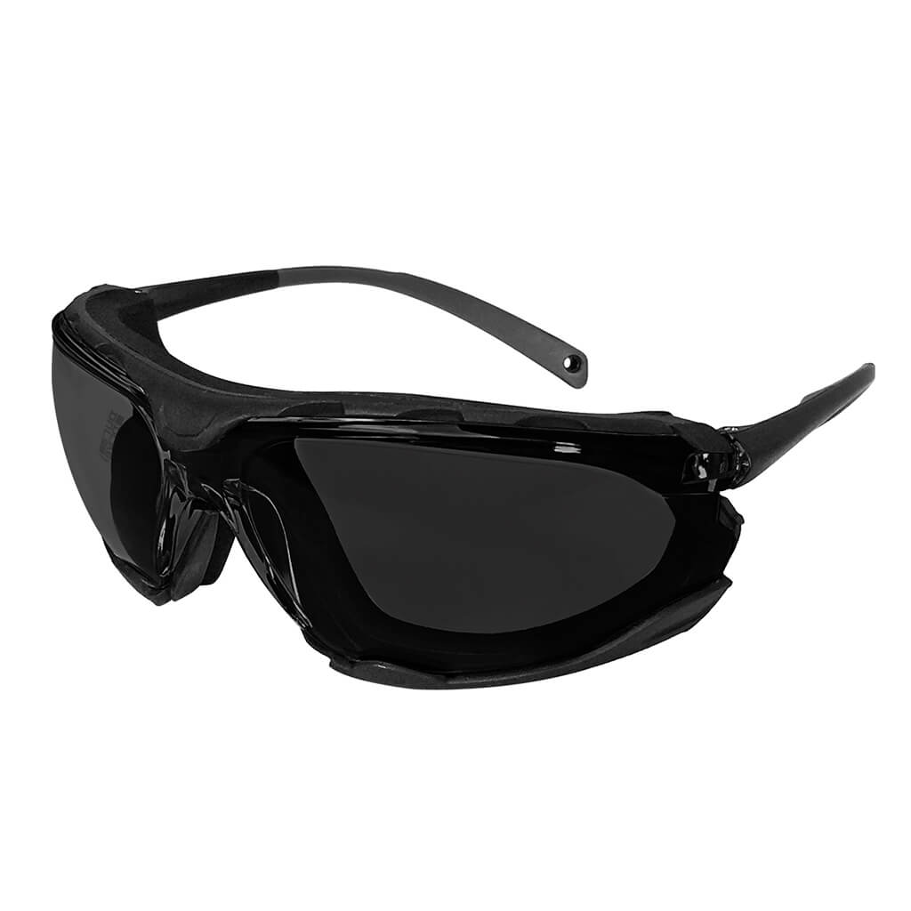 DuraDrive A07-28S Smoke Lens Anti-Scratch Anti-Fog Safety Glass with Removable Foam Gasket