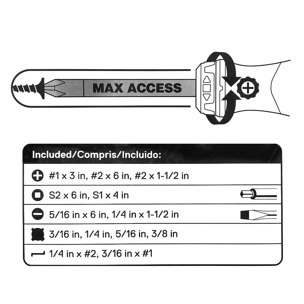 Geardrive GD65865 Ratcheting Flex Blade Screwdriver Set (11-Piece)