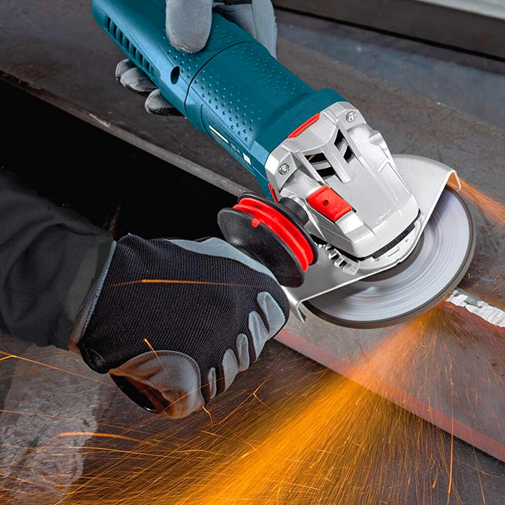 BOSCH GWS13-50VS 5 in. 13-Amp Variable-Speed Corded Angle Grinder Kit (6-Piece)