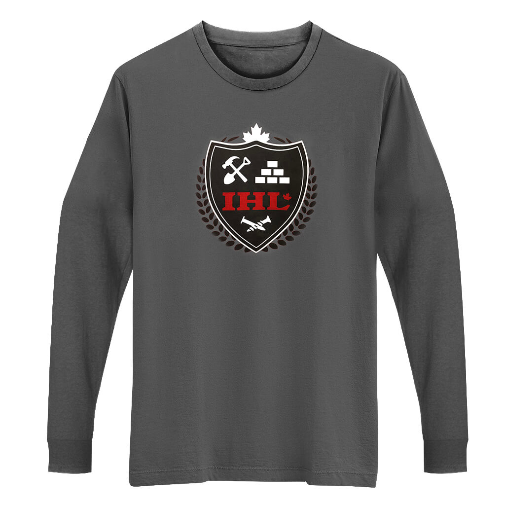 IHL Men's ELITE Grey Long Sleeve T-Shirt