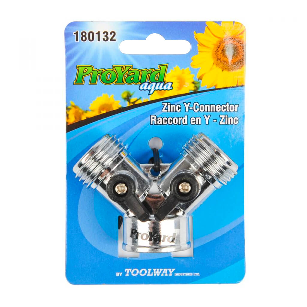 Toolway 180132 2-Valve Y Connector Garden Hose