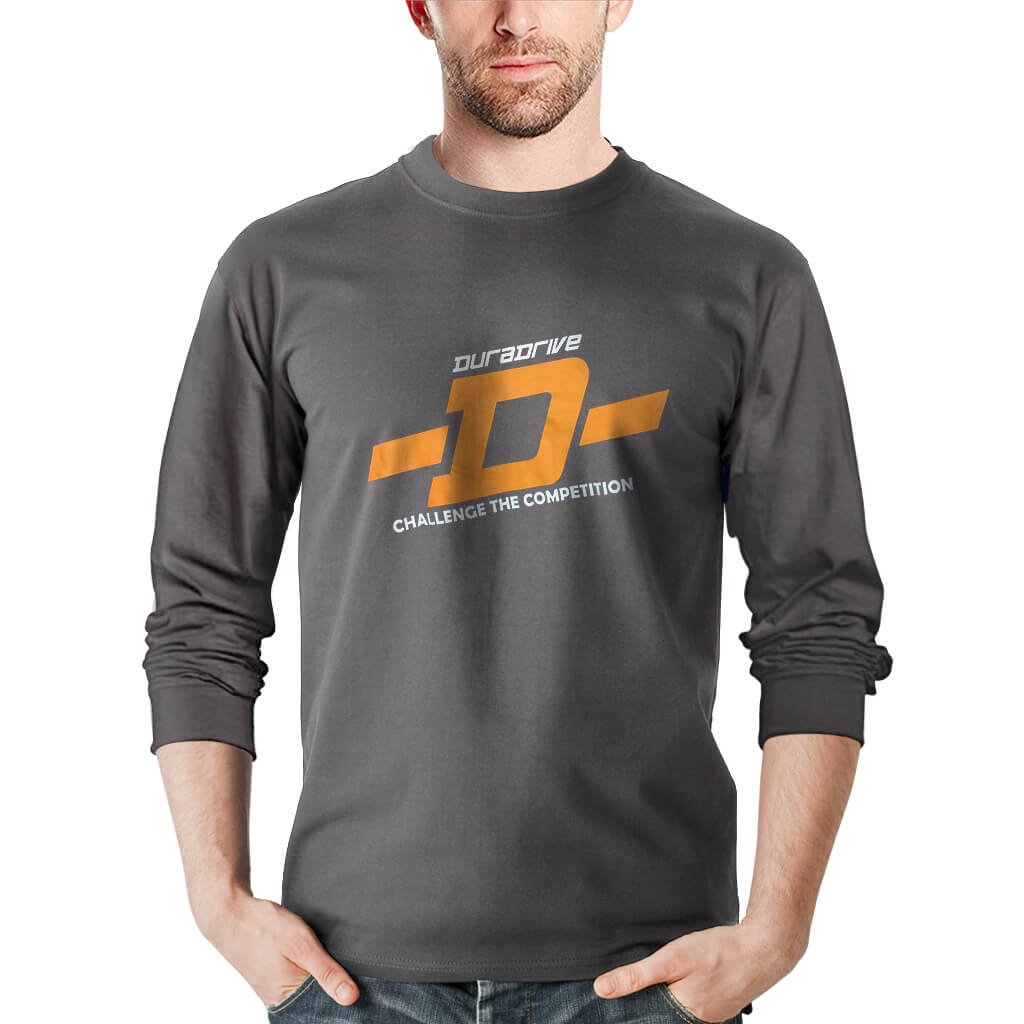 DuraDrive Men's Grey Long Sleeve T-Shirt