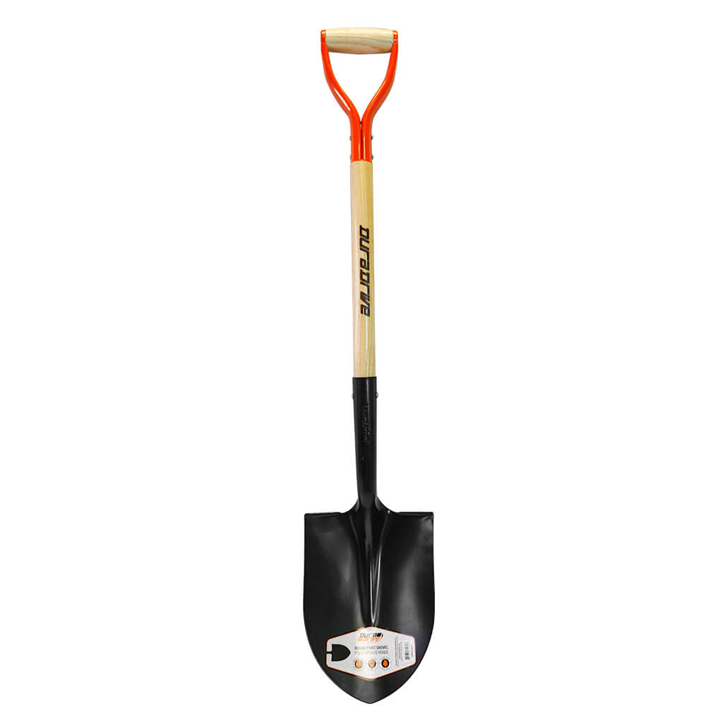 Duradrive 41 in. Ash Wood D-Handle Round Point Digging Shovel