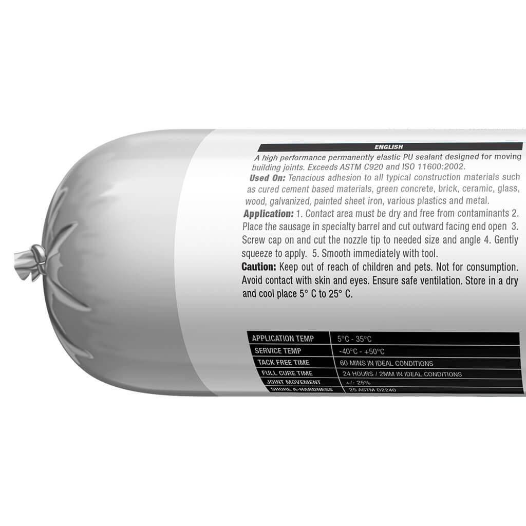 Selsil 600-mL White Masonry and Metal Expanding Joints Polyurethane Adhesive Sealant Sausage