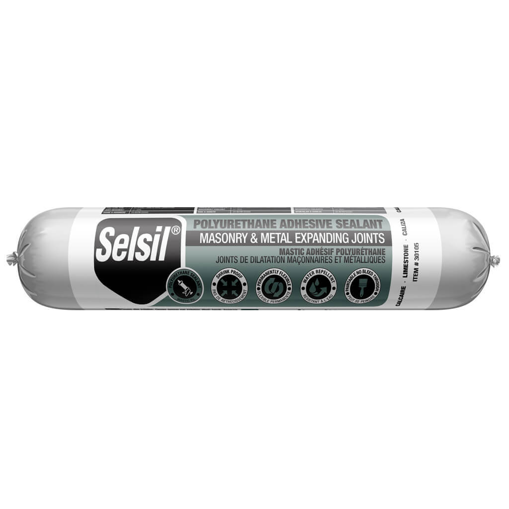 Selsil 600-mL Limestone Masonry and Metal Expanding Joints Polyurethane Adhesive Sealant Sausage