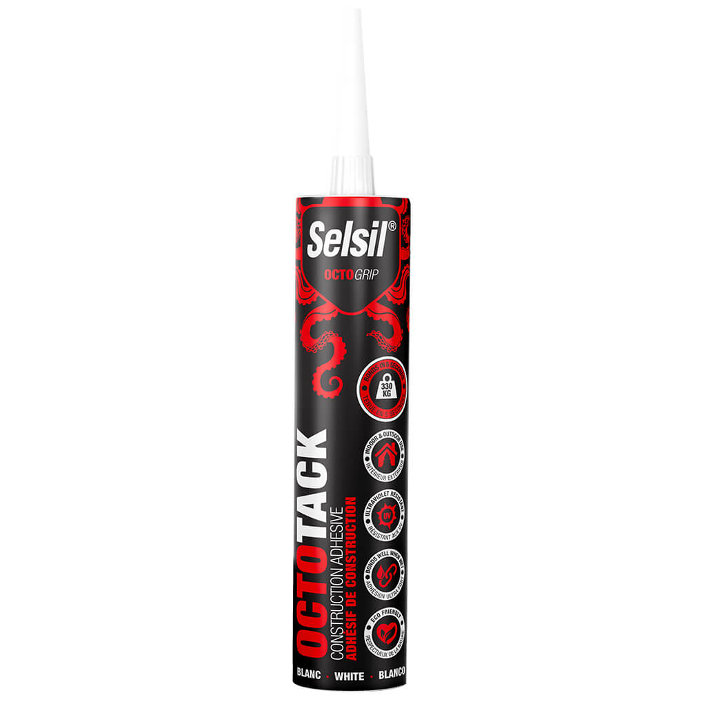 Selsil 290mL White OCTOTACK Construction Adhesive