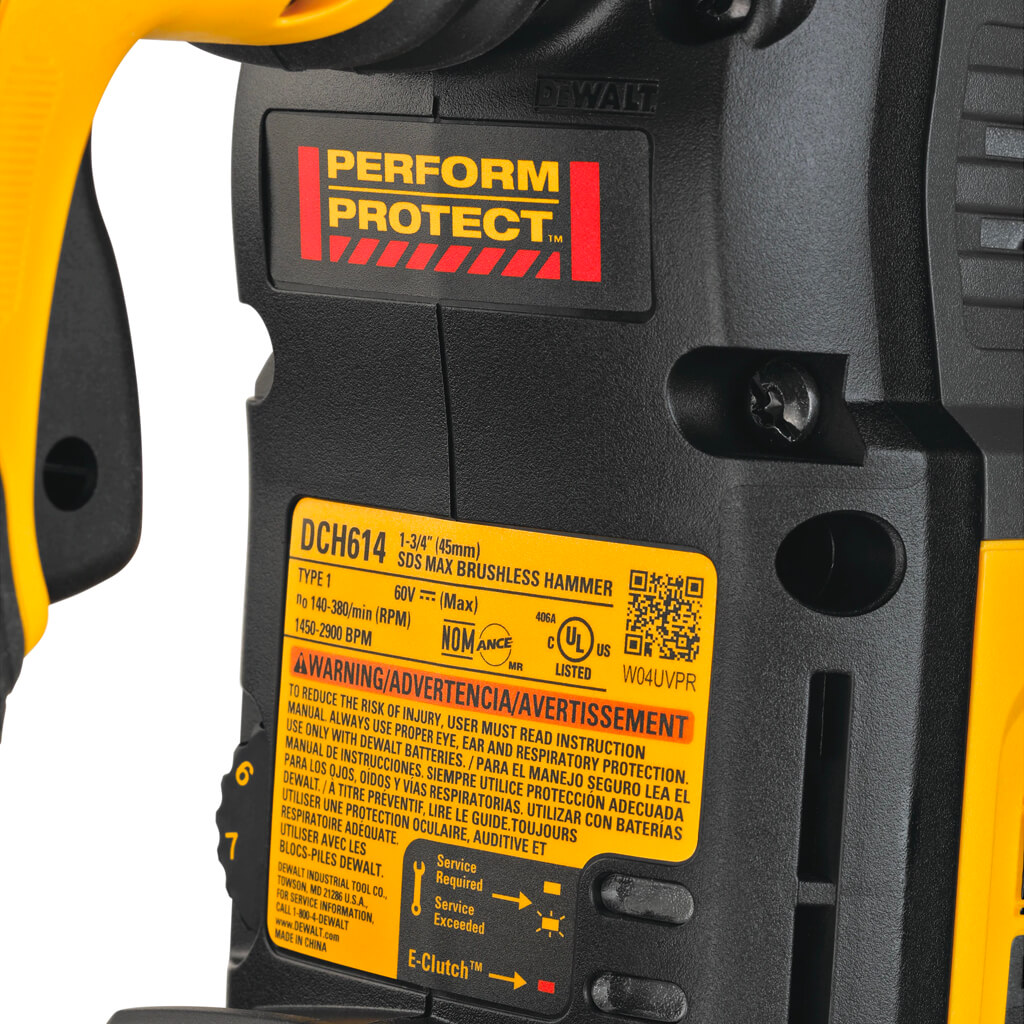 DEWALT DCH614X2 60-Volt MAX Lithium-Ion 1-3/4 in. Brushless SDS MAX Combination Rotary Hammer Kit