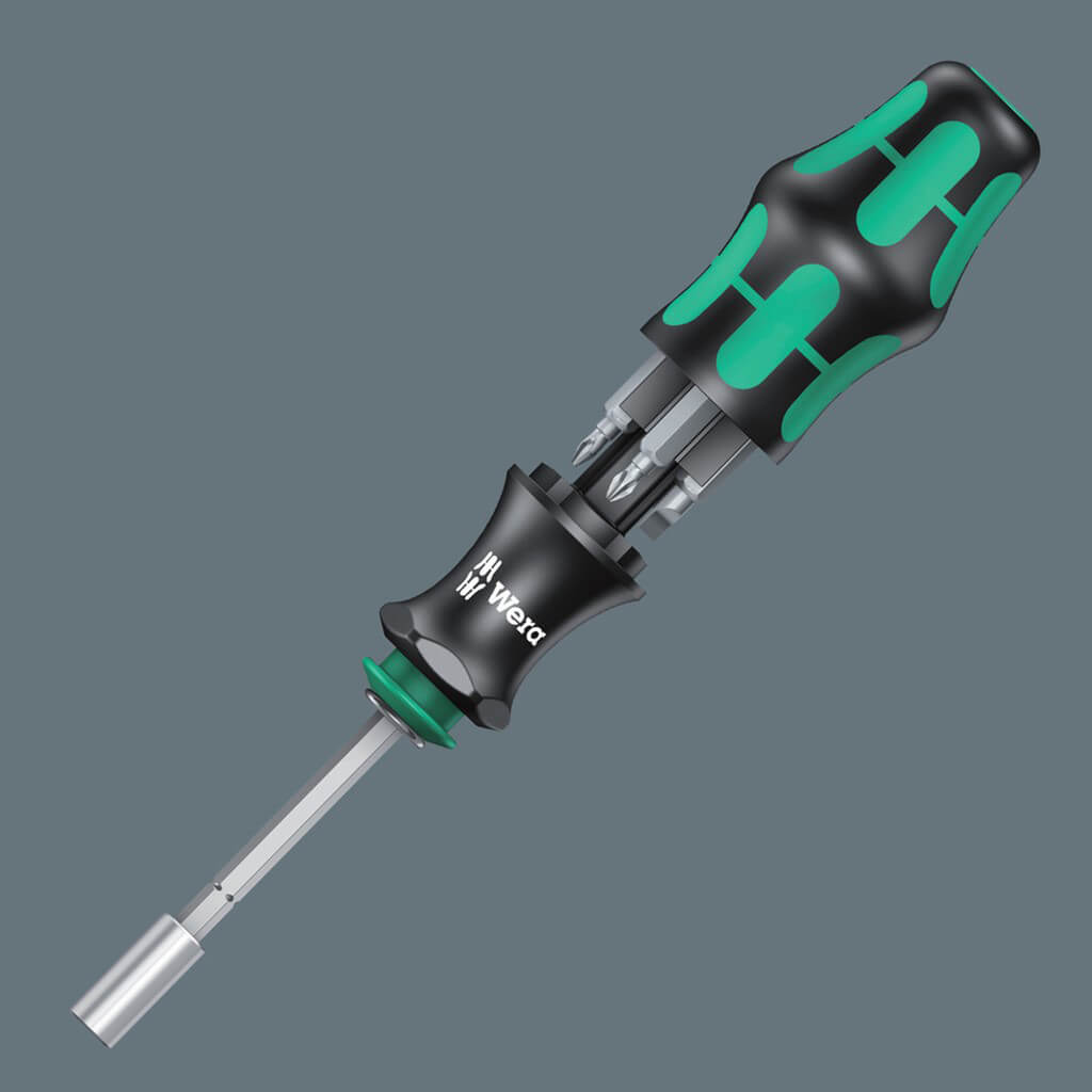 Wera 05073241001 Kraftform Kompakt 28 Imperial 1 Screwdriver 1/4 in. Hex with Bits