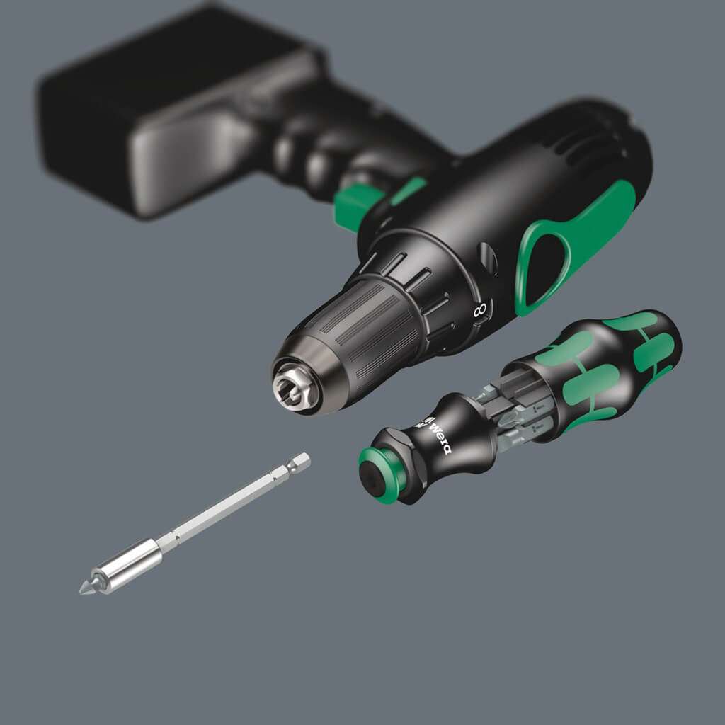 Wera 05073241001 Kraftform Kompakt 28 Imperial 1 Screwdriver 1/4 in. Hex with Bits