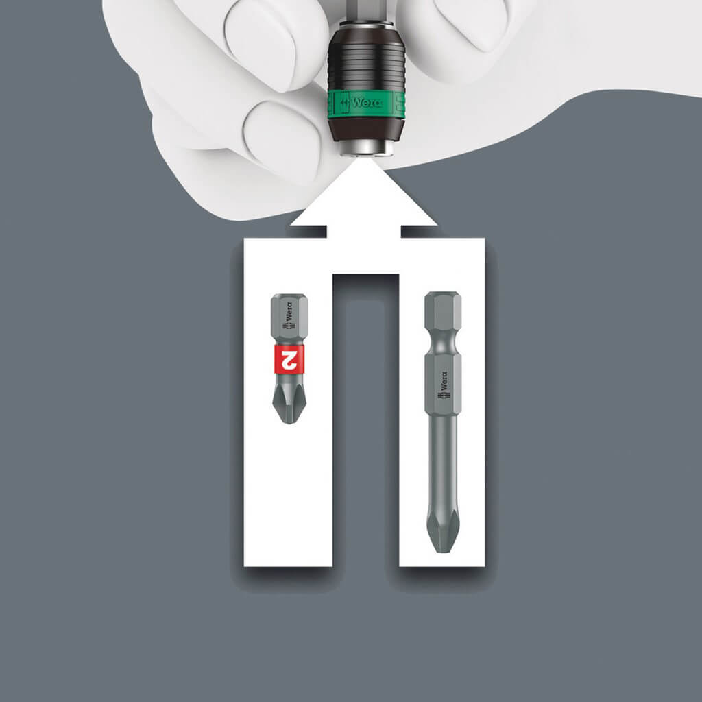  Wera 05057480001 KRAFTFORM Turbo Bit-Holding Screwdriver