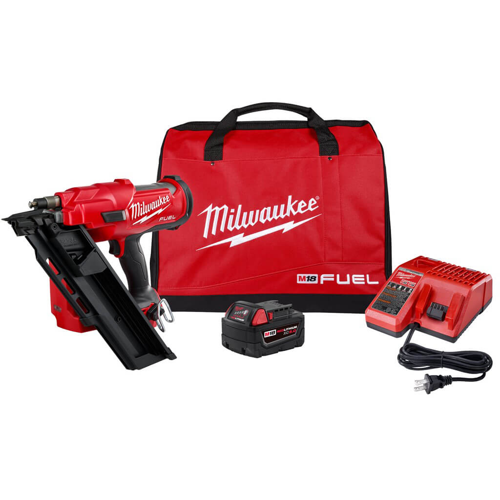 Milwaukee 2745-21 M18 FUEL 18-Volt Lithium-Ion 30-Degree Brushless Framing Nailer Kit