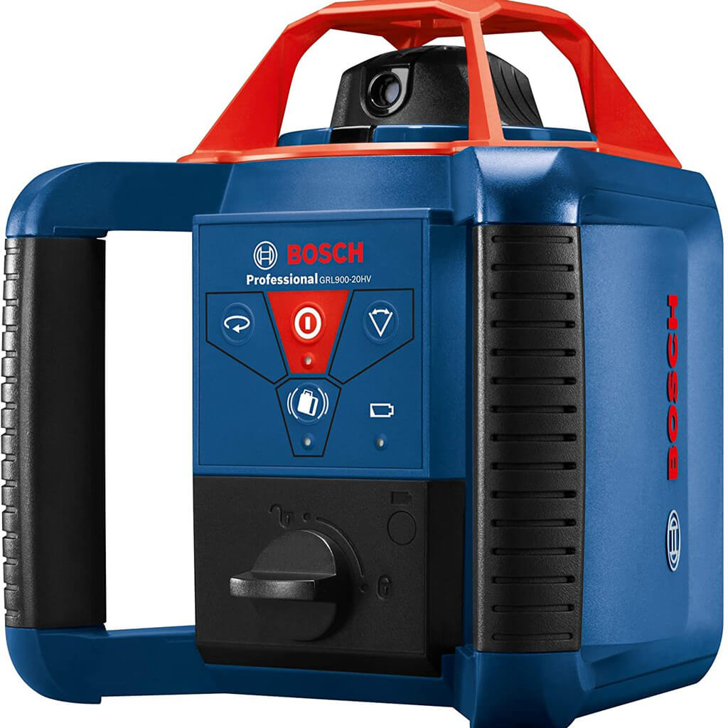 BOSCH GRL900-20HVK REVOLVE900 1,000 ft. Red Line Self-Leveling Horizontal/Vertical Rotary Laser Kit with Tripod, Leveling Rod and Remote (14-pieces) 