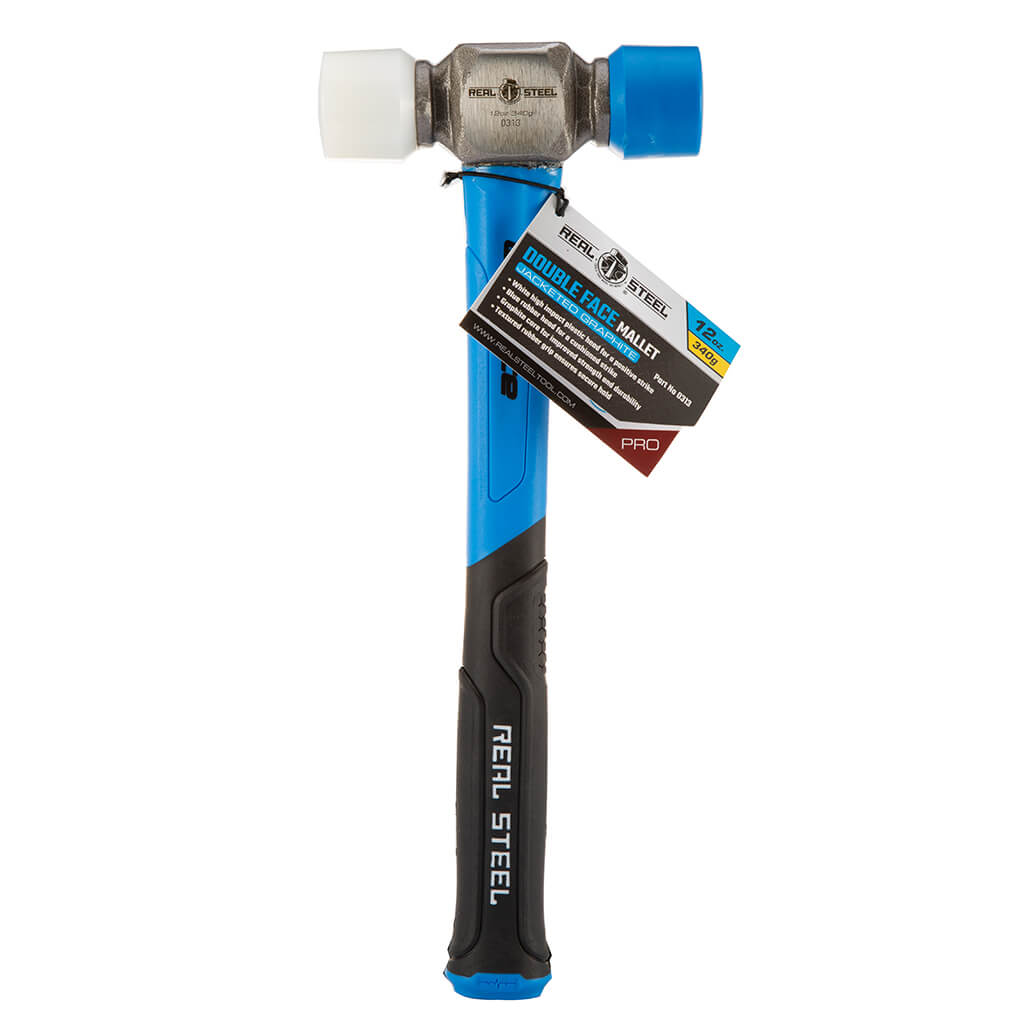 REAL STEEL 0313 12-oz. Blue Jacket Graphite Double Face Mallet