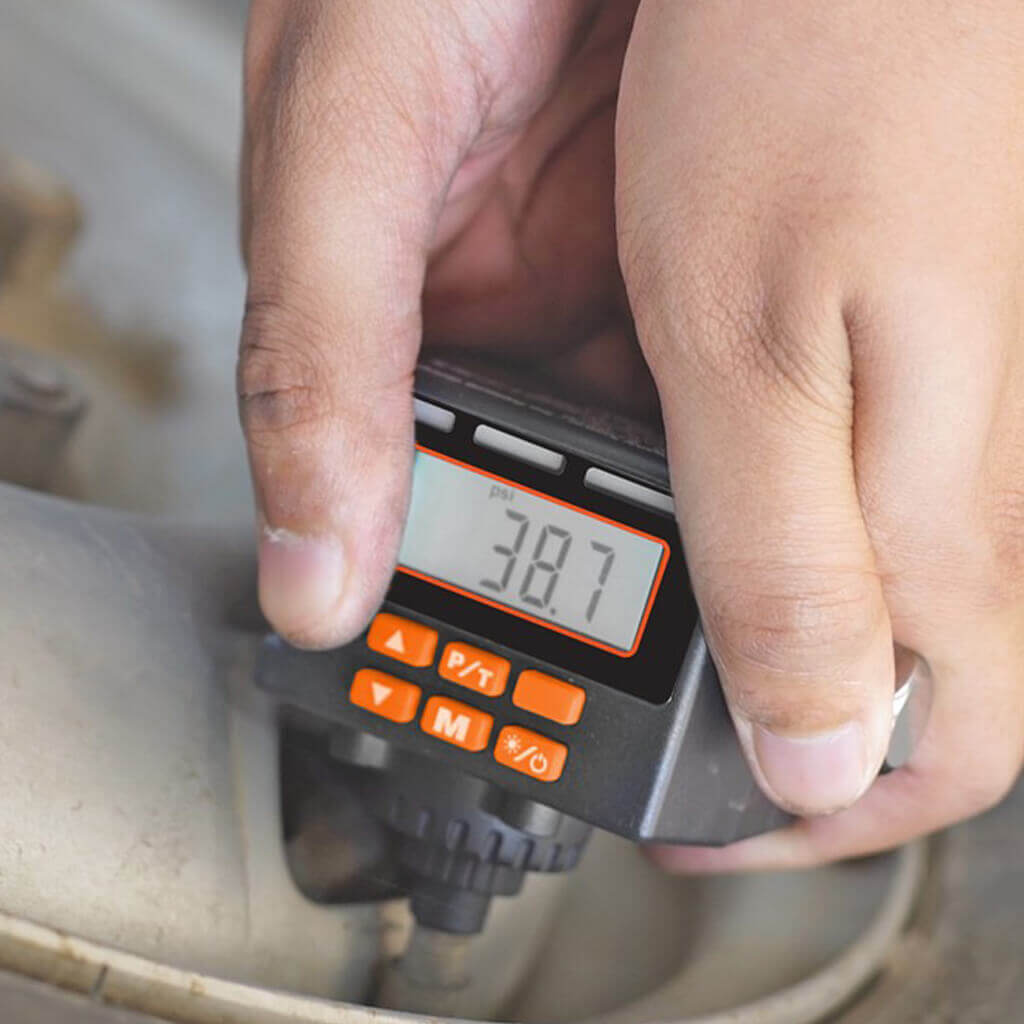 GROZ TQA/D/200/100 1/2 in. Square Drive Digital Torque Adapter with Tire Pressure Gauge