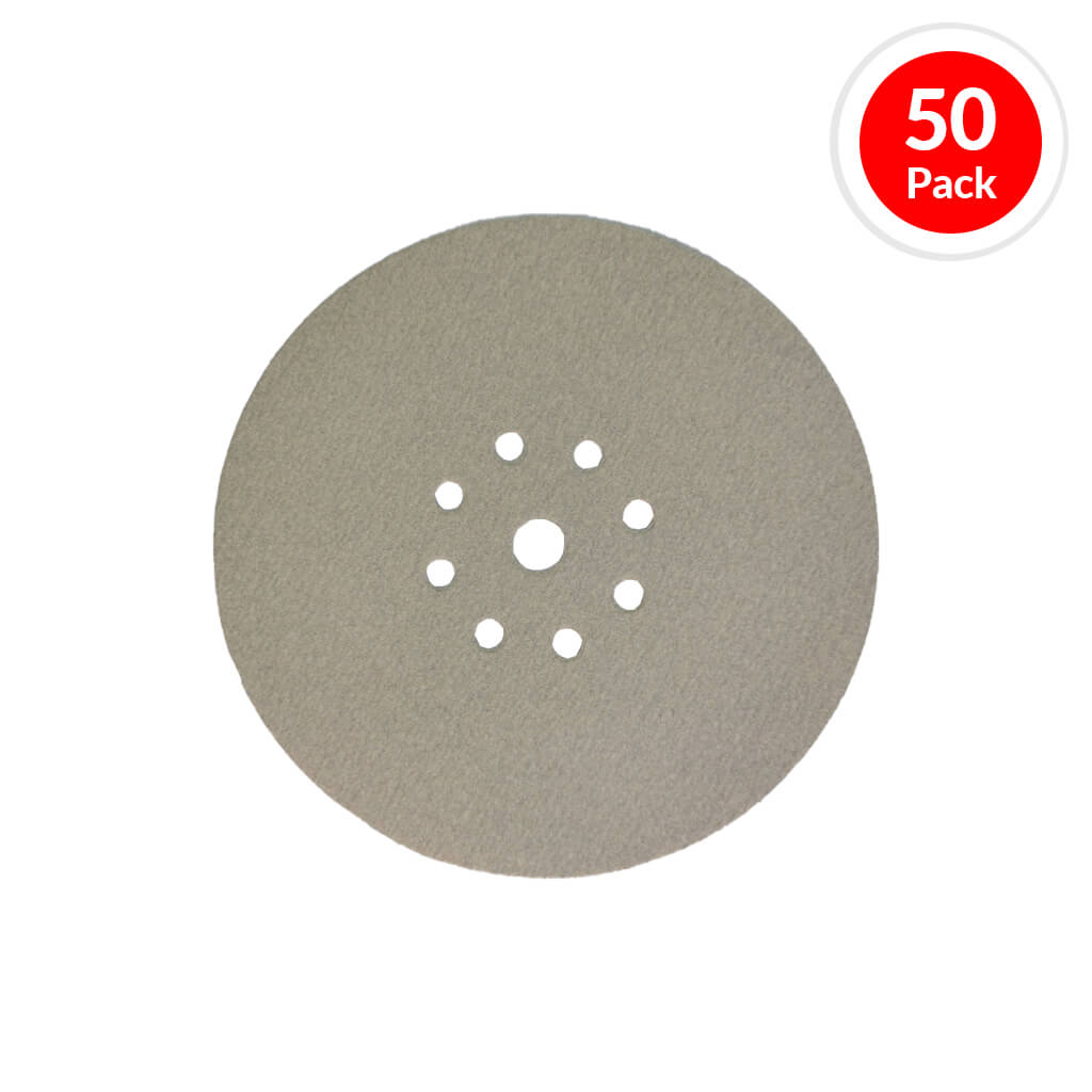 KLINGSPOR 294609 8-7/8 in. 100-Grit Circular Drywall Hook & Loop Sandpaper Radial Disc (50-Pack)