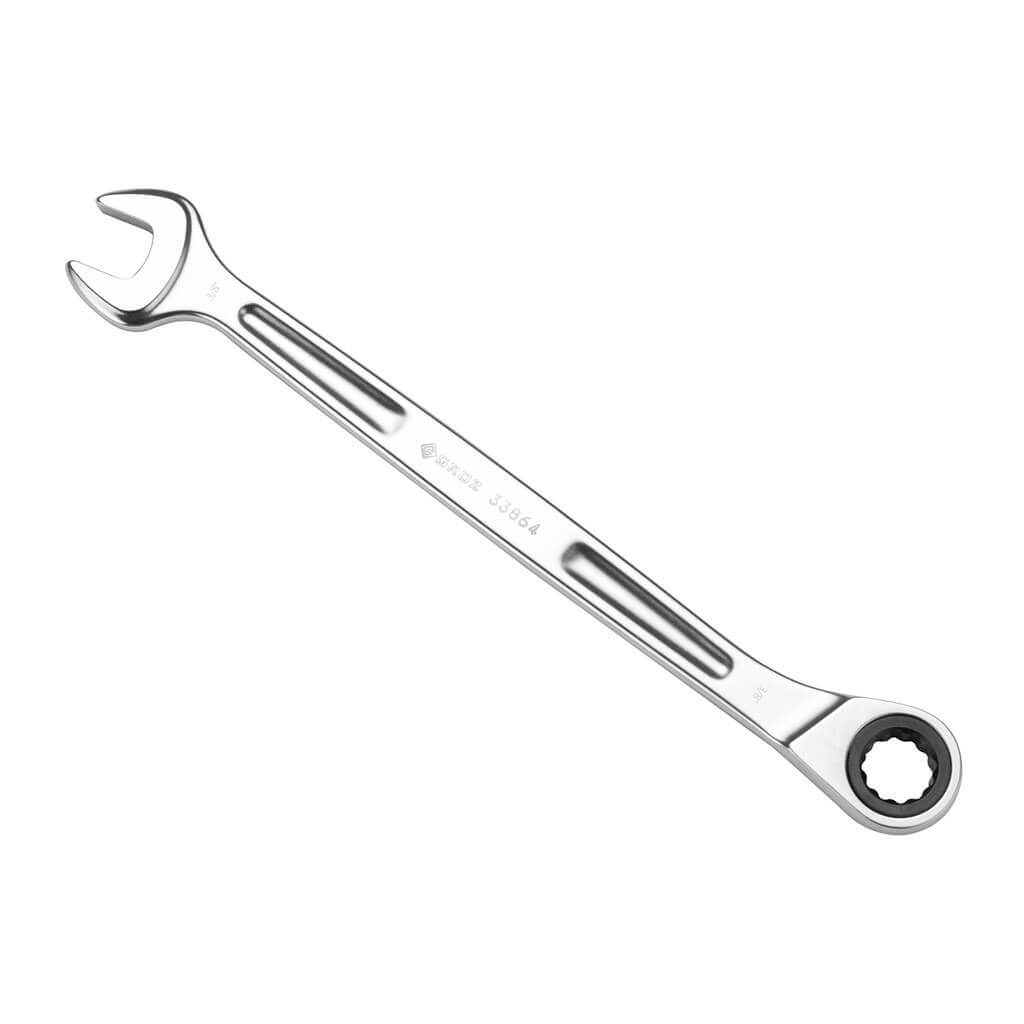 GROZ CSP/XRT/3-8/UG 3/8 in. Extra-Long Combination Non-Reversible Ratcheting Wrench