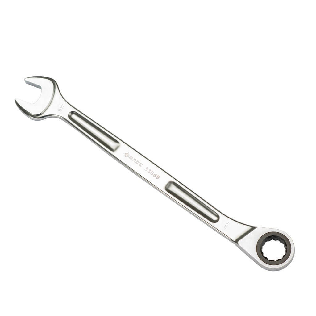 GROZ CSP/XRT/9-16/UG 9/16 in. Extra-Long Combination Non-Reversible Ratcheting Wrench