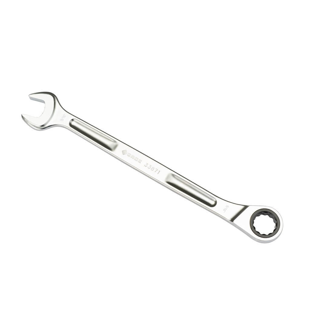 GROZ CSP/XRT/11-16/UG 11/16 in. Extra-Long Combination Non-Reversible Ratcheting Wrench