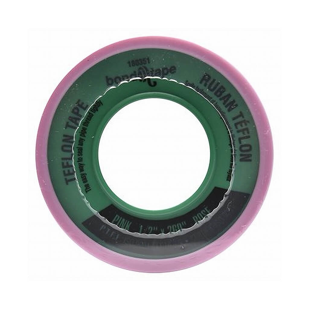  1/2 in. x 260 in. Pink Teflon PTFE Sealing Tape