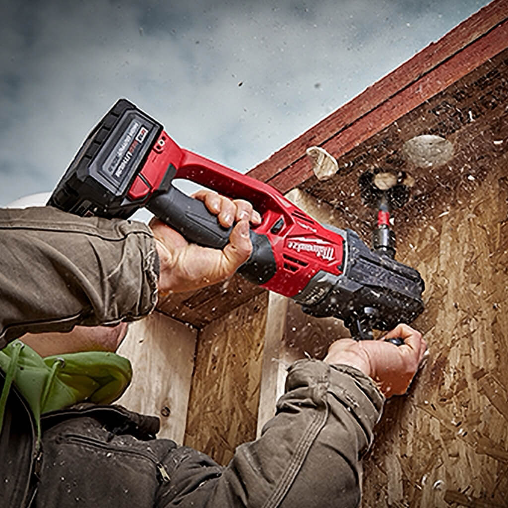 Milwaukee 2808-20 M18 FUEL 18-Volt Lithium-Ion 7/16 in. HOLE HAWG Brushless Right Angle Drill With QUIK-LOK (Tool Only)