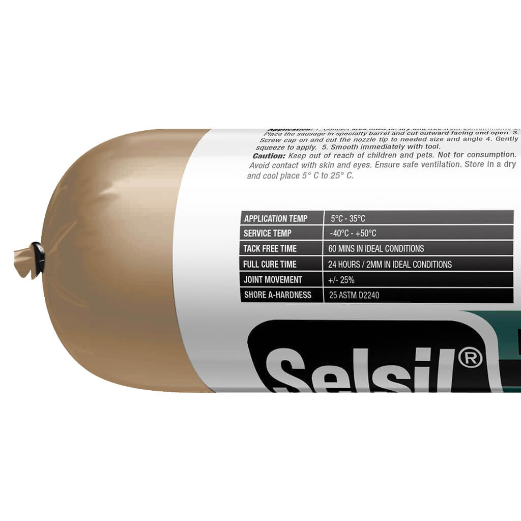 Selsil 600-mL Sandalwood Masonry and Metal Expanding Joints Polyurethane Adhesive Sealant Sausage