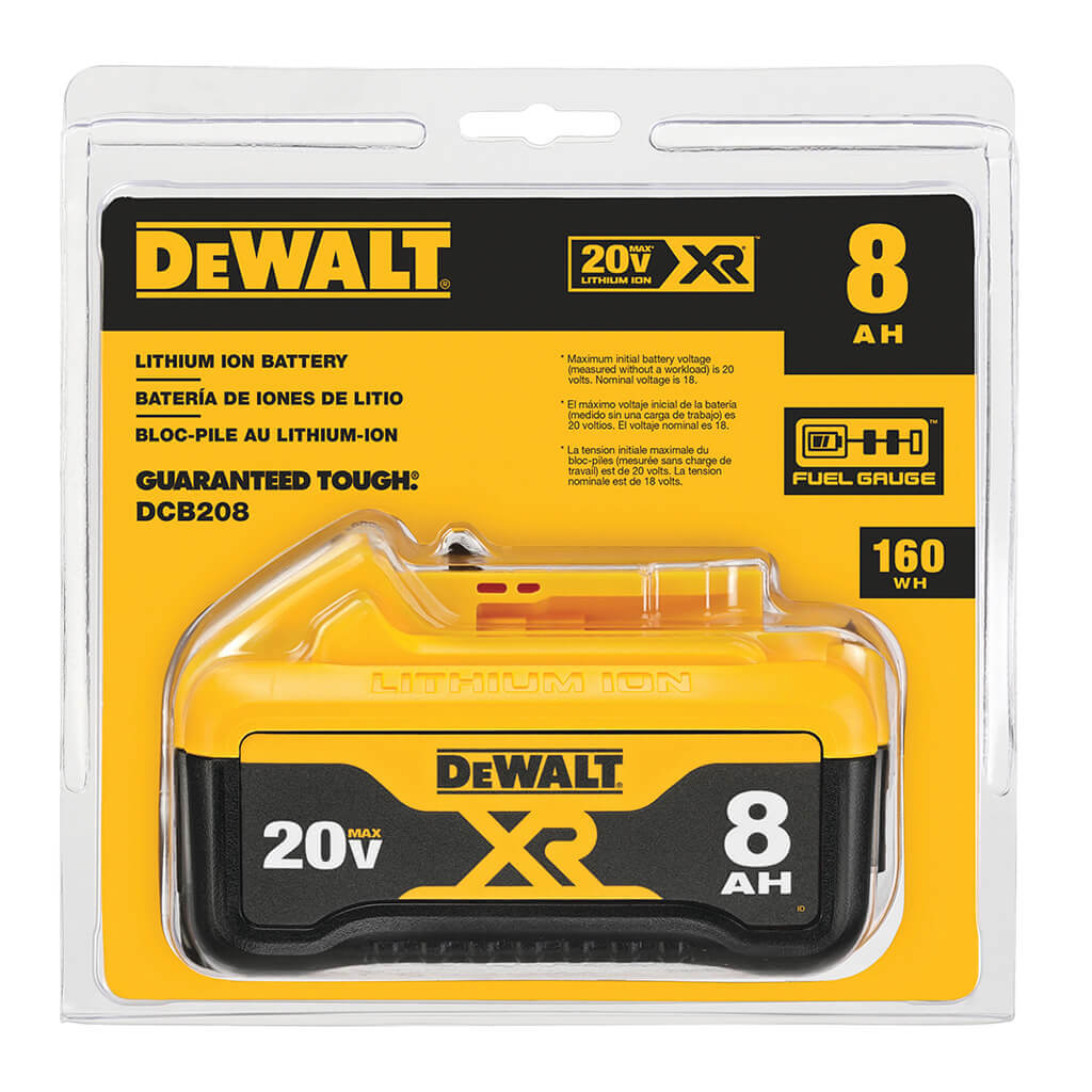 DEWALT DCB208 20-Volt MAX XR Lithium-Ion 8.0 Ah Battery