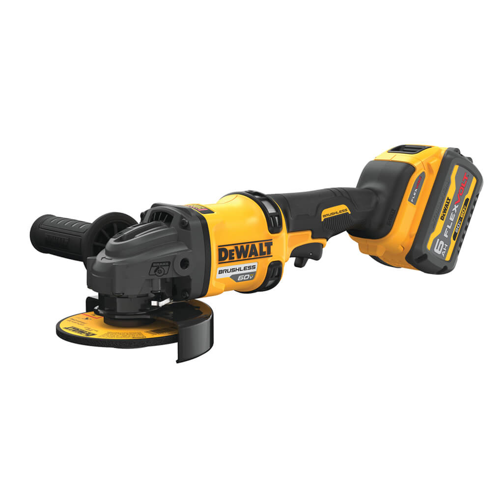 DEWALT DCG418X1 FLEXVOLT 60-Volt MAX Lithium-Ion 4-1/2 in. - 6 in. Brushless Grinder Kit with Kickback Brake