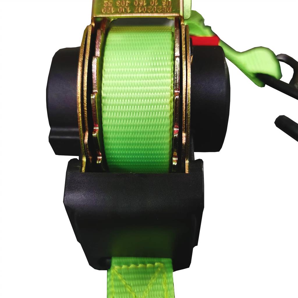 Gekko AH-003C 1 in. x 12 ft. 470 lb. Working Load Limit Spring Retractable Ratchet Tie Down Strap with S-Hooks (2-Pack)